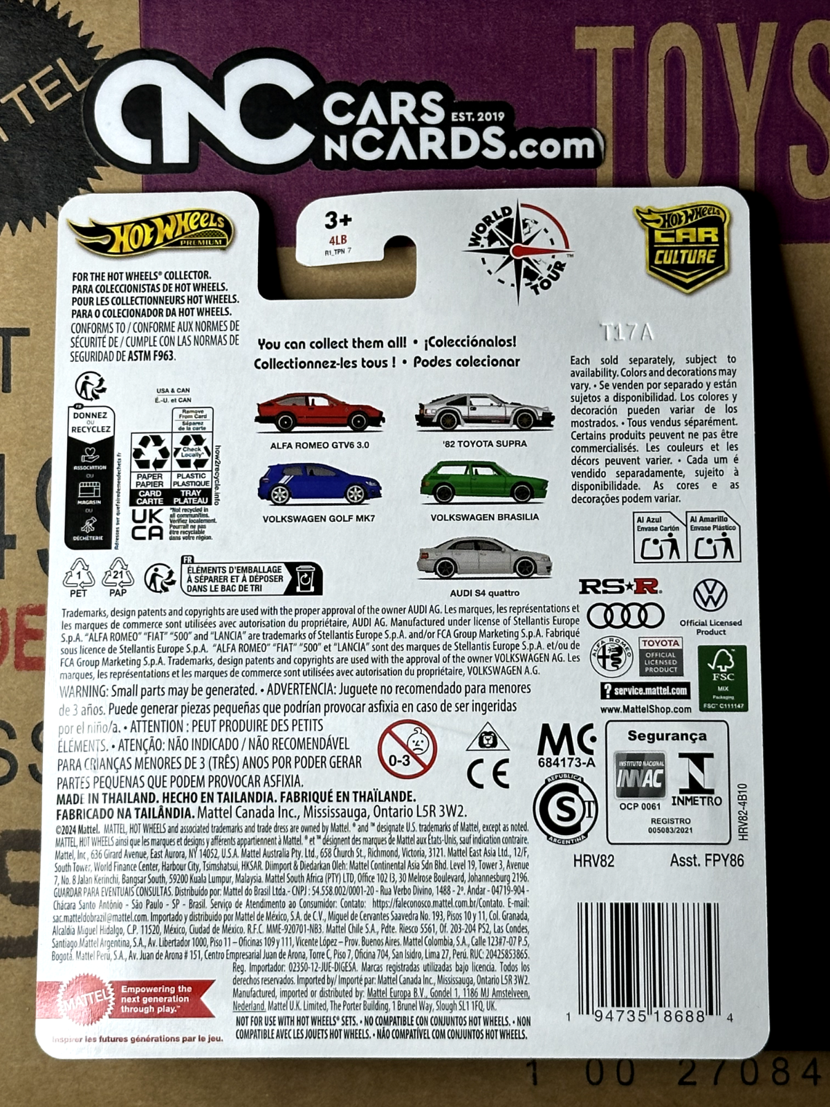 2024 Hot Wheels Premium Car Culture World Tour Volkswagen Brasilia 4/5