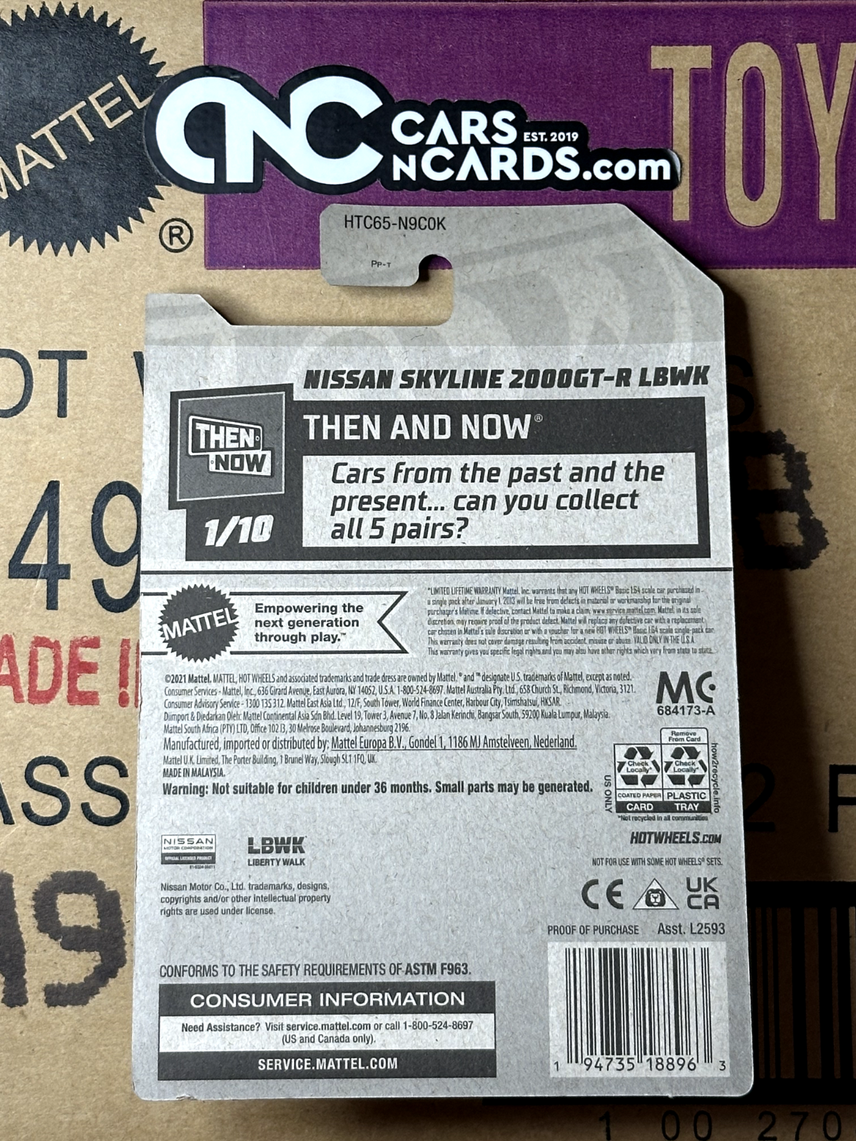 2024 Hot Wheels Then and Now 1/10 Nissan Skyline 2000GT-R LBWK Liberty Walk