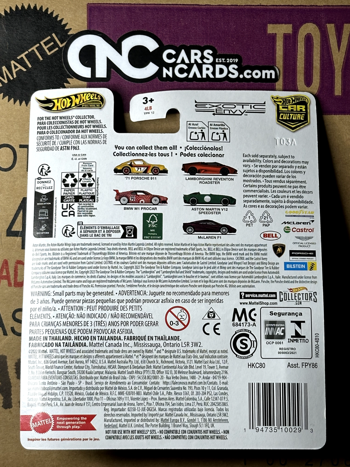 2024 Hot Wheels Premium Car Culture Exotic Envy 1/5 '71 Porsche 911