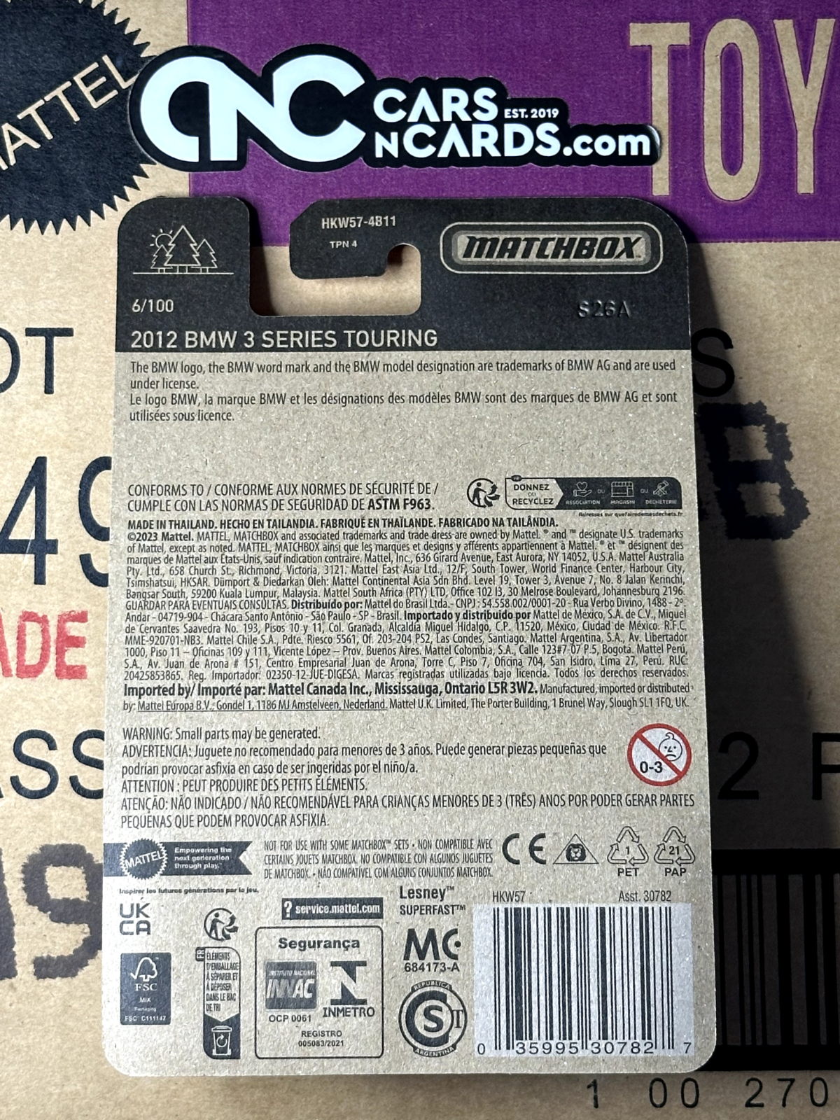 2023 Matchbox 2012 BMW 3 Series Touring White 6/100