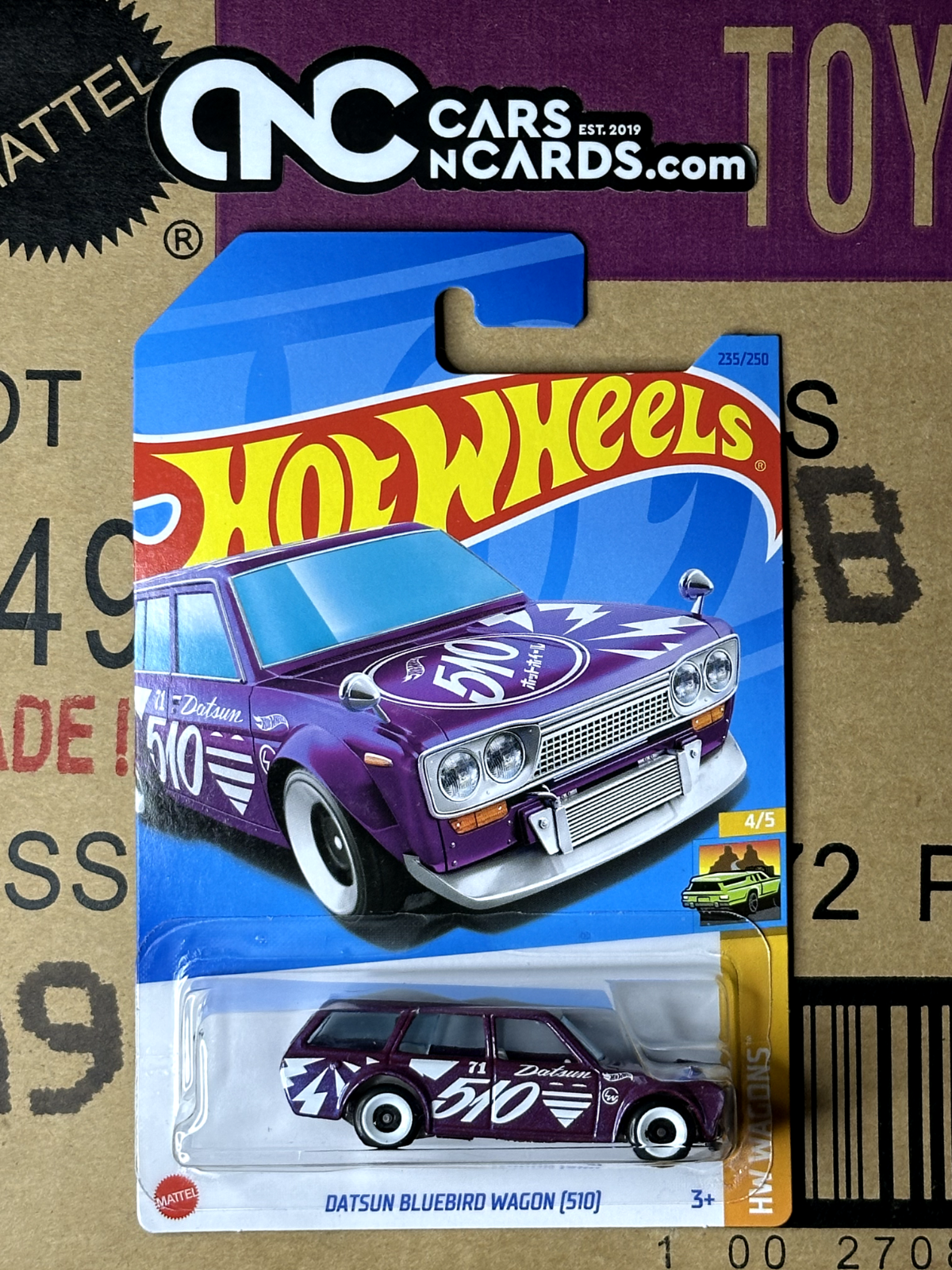 2023 Hot Wheels HW Wagons 4/5 Datsun Bluebird Wagon (510) Purple