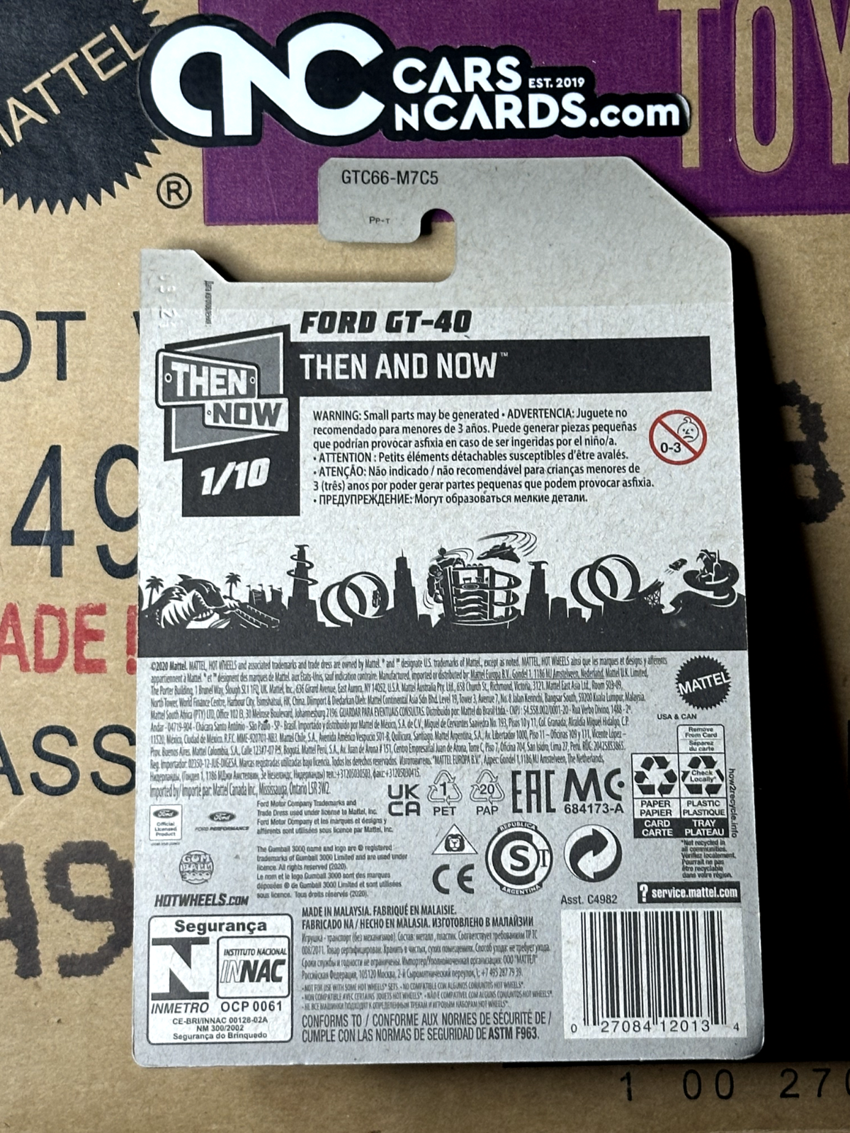 2021 Hot Wheels Then and Now #1/10 Ford GT-40 Gumball 3000 #78/250 Black NIP