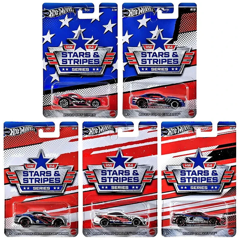 2024 Hot Wheels HW Stars & Stripes Series Full Set of 5 Cars