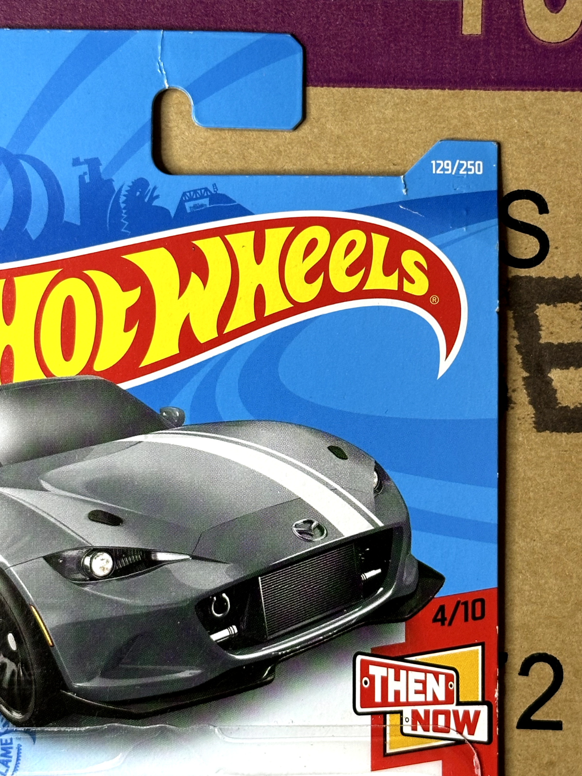 2021 Hot Wheels Then and Now 4/10 '15 Mazda MX-5 Miata Grey (Card Crease)