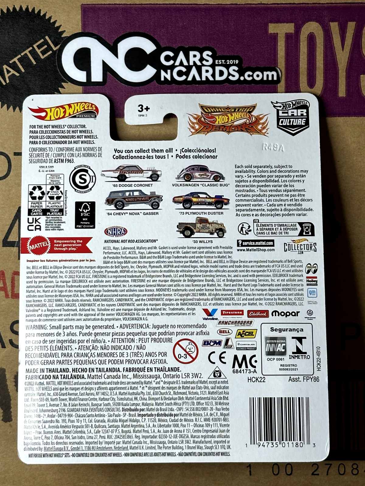 2023 Hot Wheels Premium Car Culture Dragstrip Demons 4/5 '73 Plymouth Duster