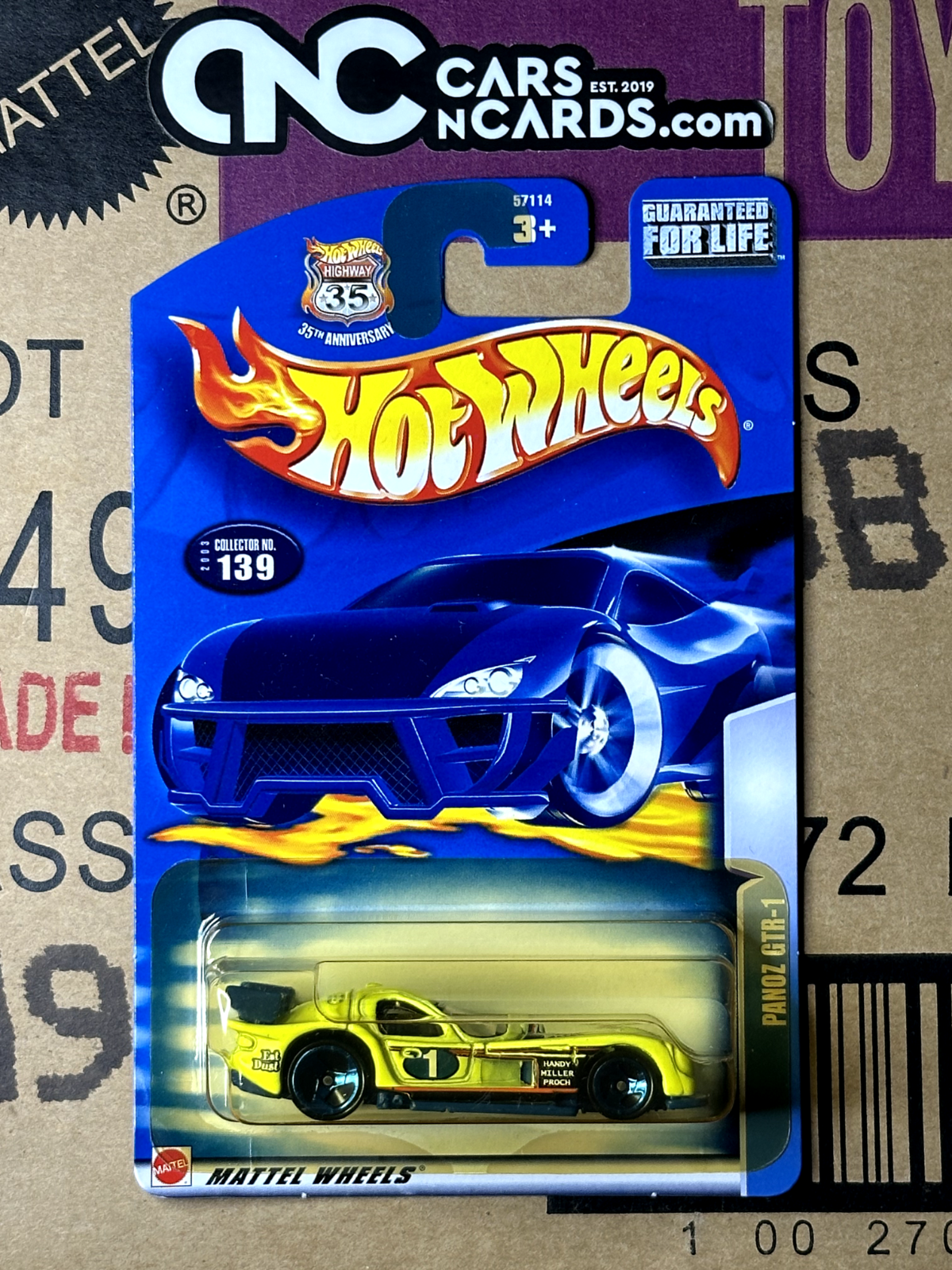 2003 Hot Wheels Collector #139 Panoz GTR-1 Yellow