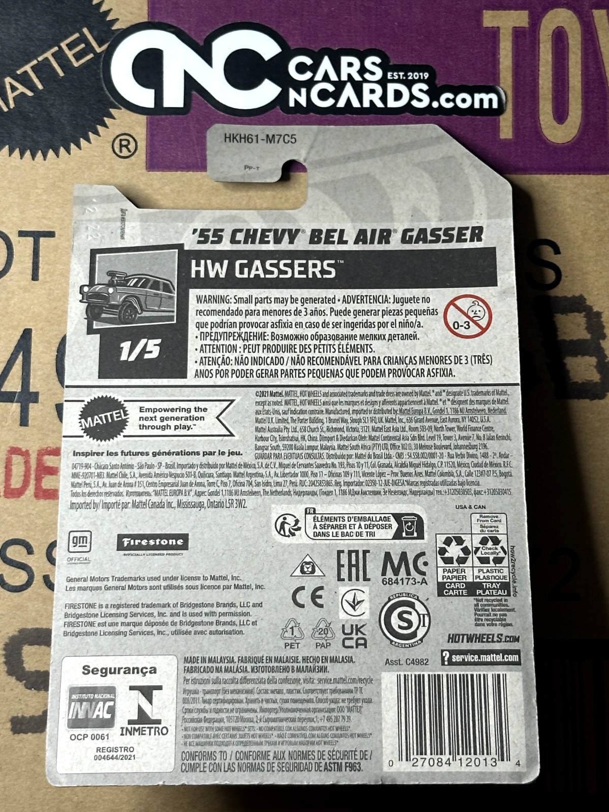 2023 Hot Wheels HW Gassers '55 Chevy Bel Air Gasser TriFive Terror (Card Damage)