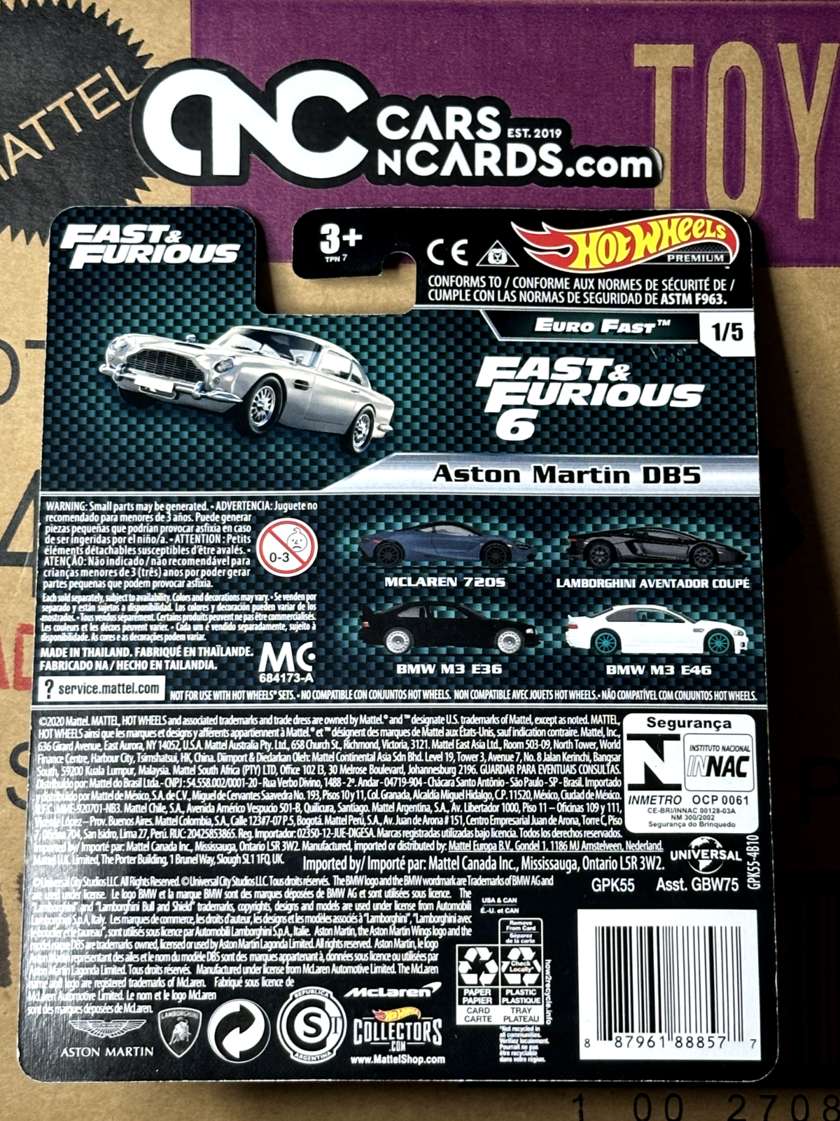 2021 Hot Wheels Premium Fast & Furious Euro Fast Full Set of 5 Cars