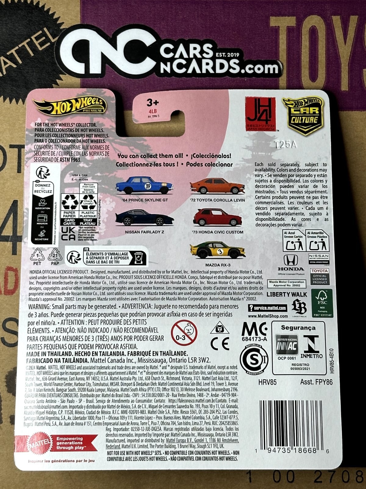 2024 Hot Wheels Premium Car Culture Japan Historics 4 JH4 '73 Honda Civic Custom