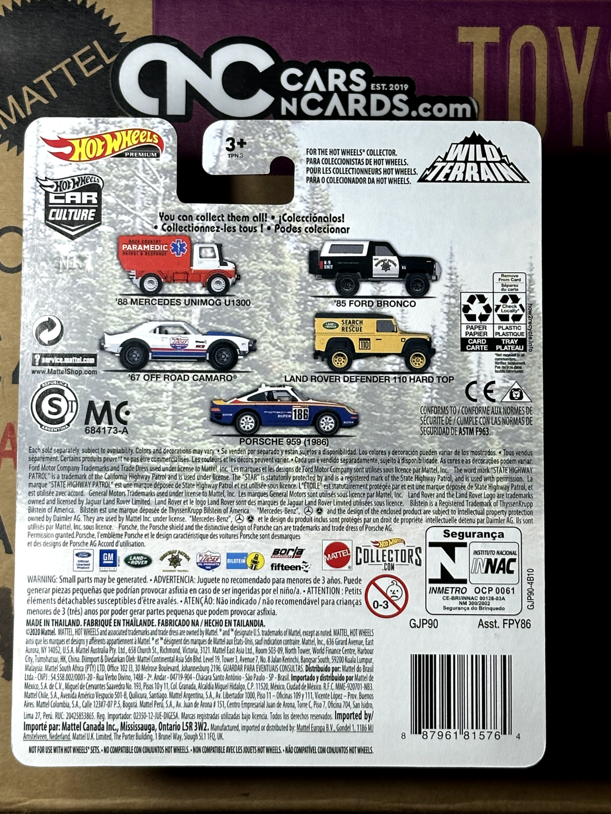 2020 Hot Wheels Premium Car Culture Wild Terrain Full Set of 5 Cars