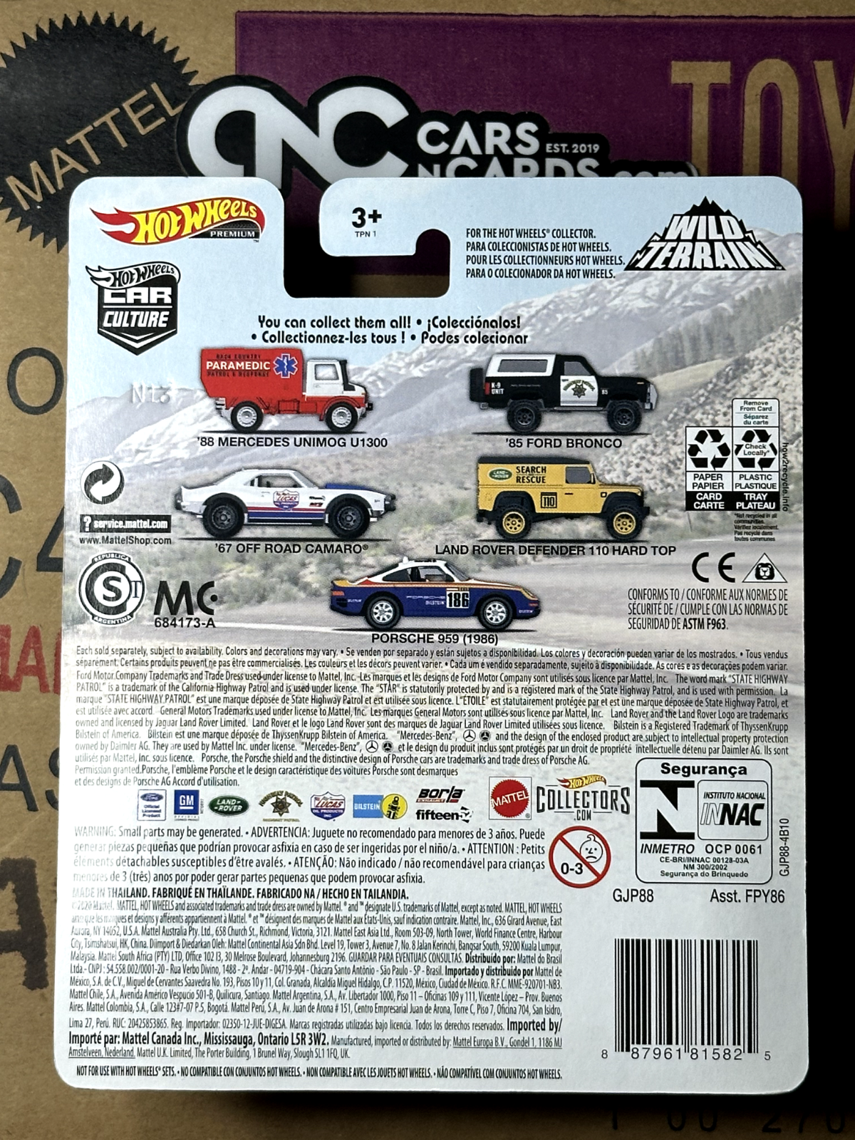 2020 Hot Wheels Premium Car Culture Wild Terrain Full Set of 5 Cars