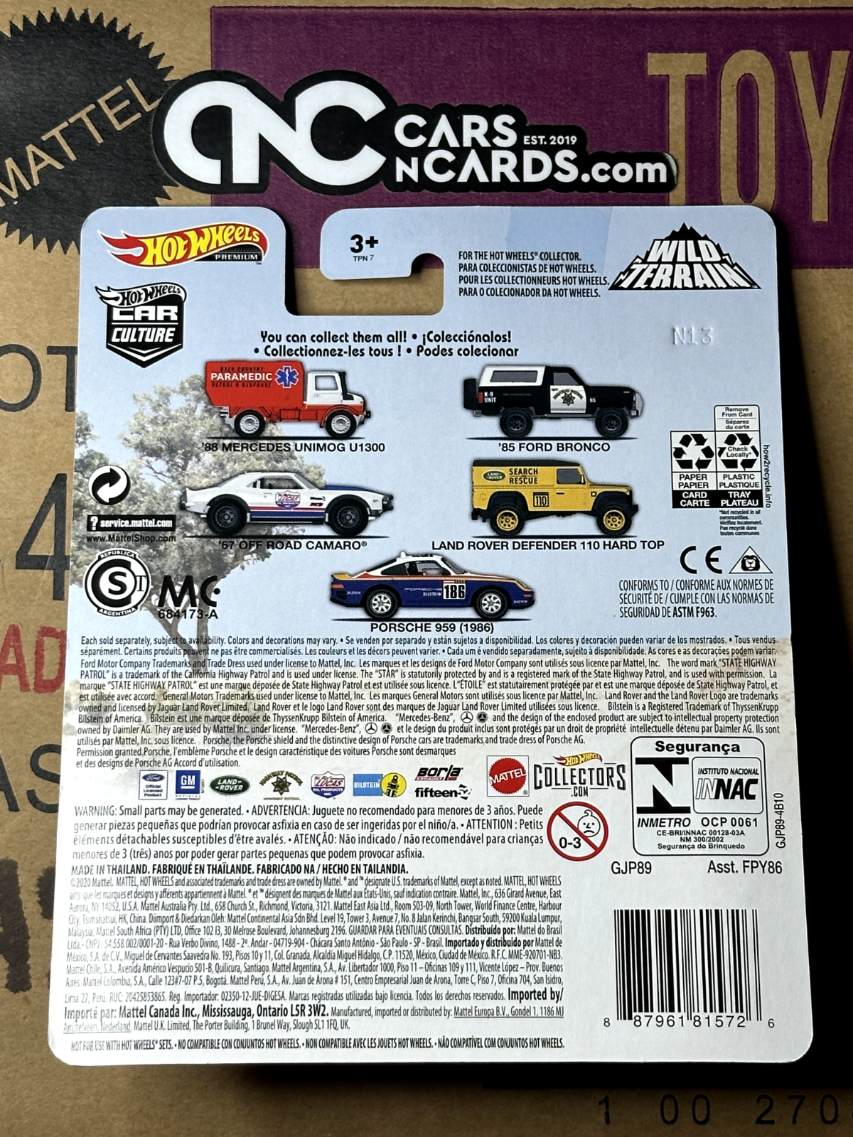 2020 Hot Wheels Premium Car Culture Wild Terrain Full Set of 5 Cars