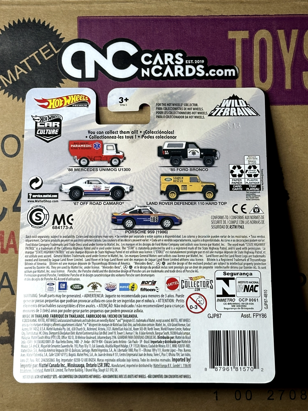 2020 Hot Wheels Premium Car Culture Wild Terrain Full Set of 5 Cars