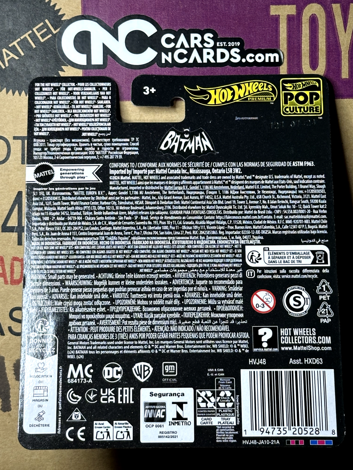 2024 Hot Wheels Premium Pop Culture Batman 1985 Chevy Astro Van