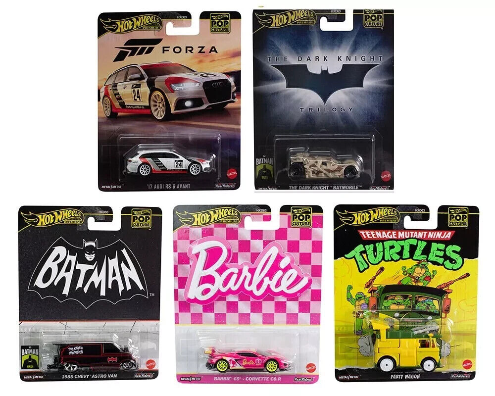 2024 Hot Wheels Premium Pop Culture Case E Full Set of 5 Cars