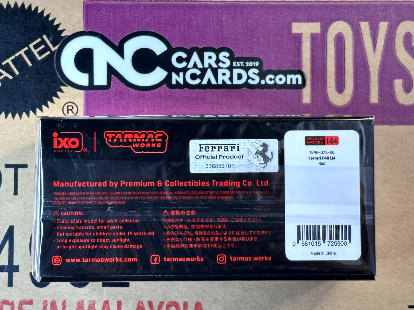 Tarmac Works Road 64 IXO Models Ferrari F40 LM Sealed