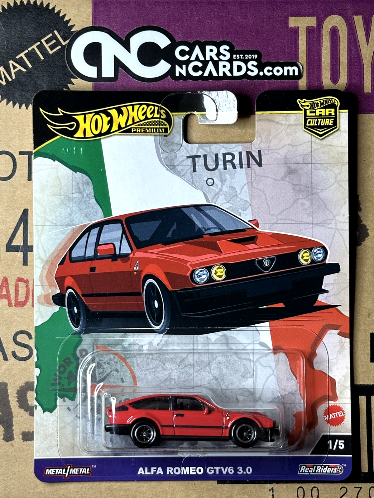 2024 Hot Wheels Premium Car Culture World Tour Alfa Romeo GTV6 3.0 1/5