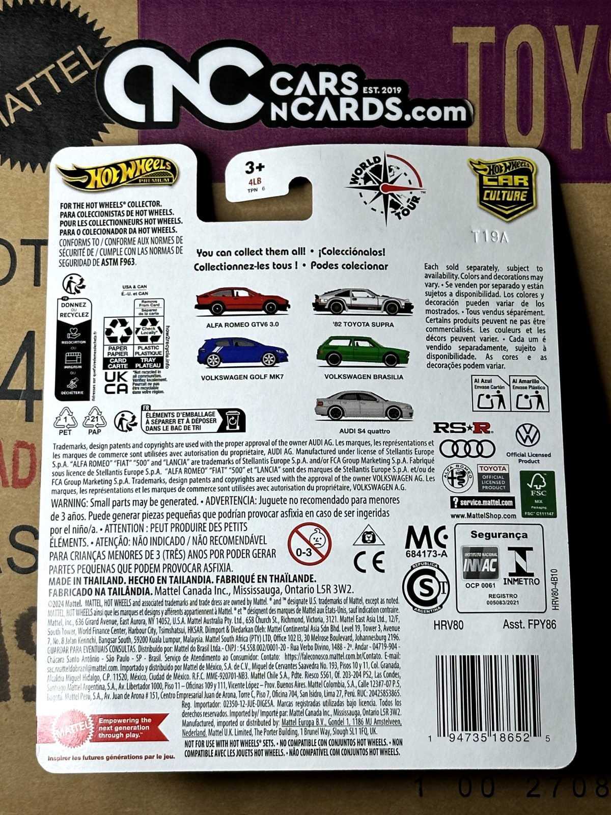 2024 Hot Wheels Premium Car Culture World Tour Alfa Romeo GTV6 3.0 1/5