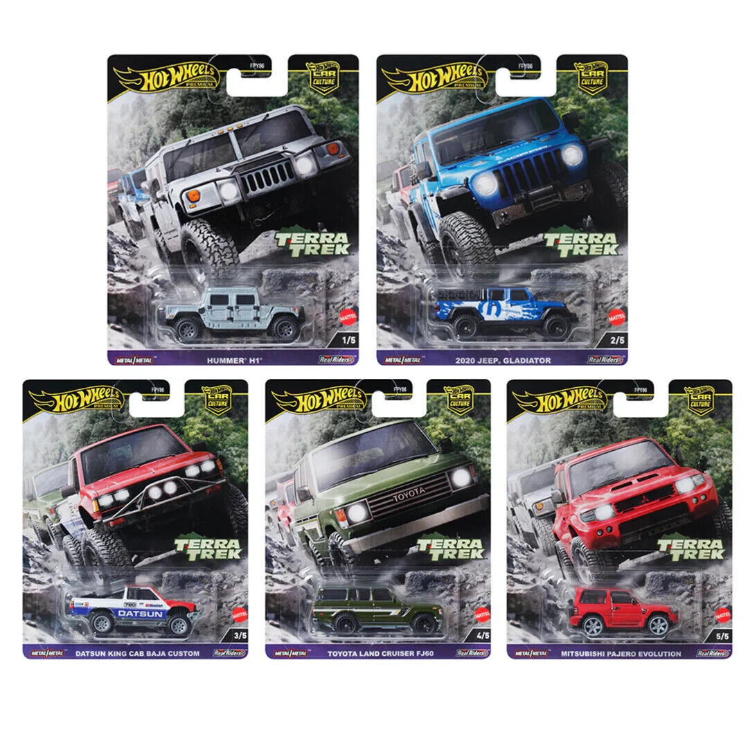 2024 Hot Wheels Premium Car Culture Terra Trek Full Set of 5 Cars (Datsun/FJ60)