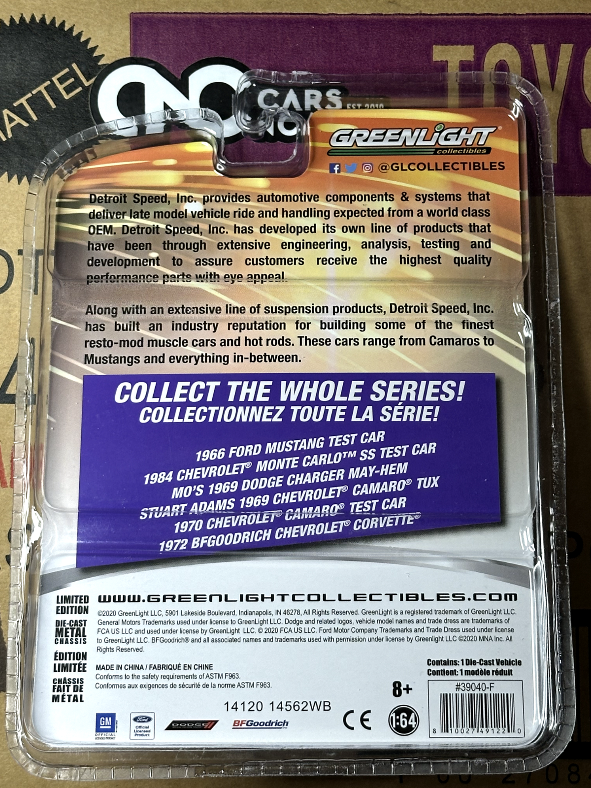 Greenlight Green Machine Detroit Speed Inc 1972 BFGoodrich Chevrolet Corvette