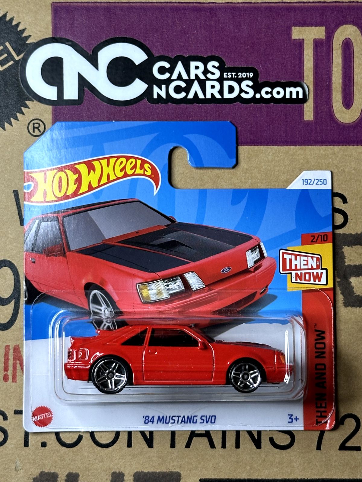2024 Hot Wheels Then and Now 2/10 '84 Mustang SVO Short Card (Soft Corner)