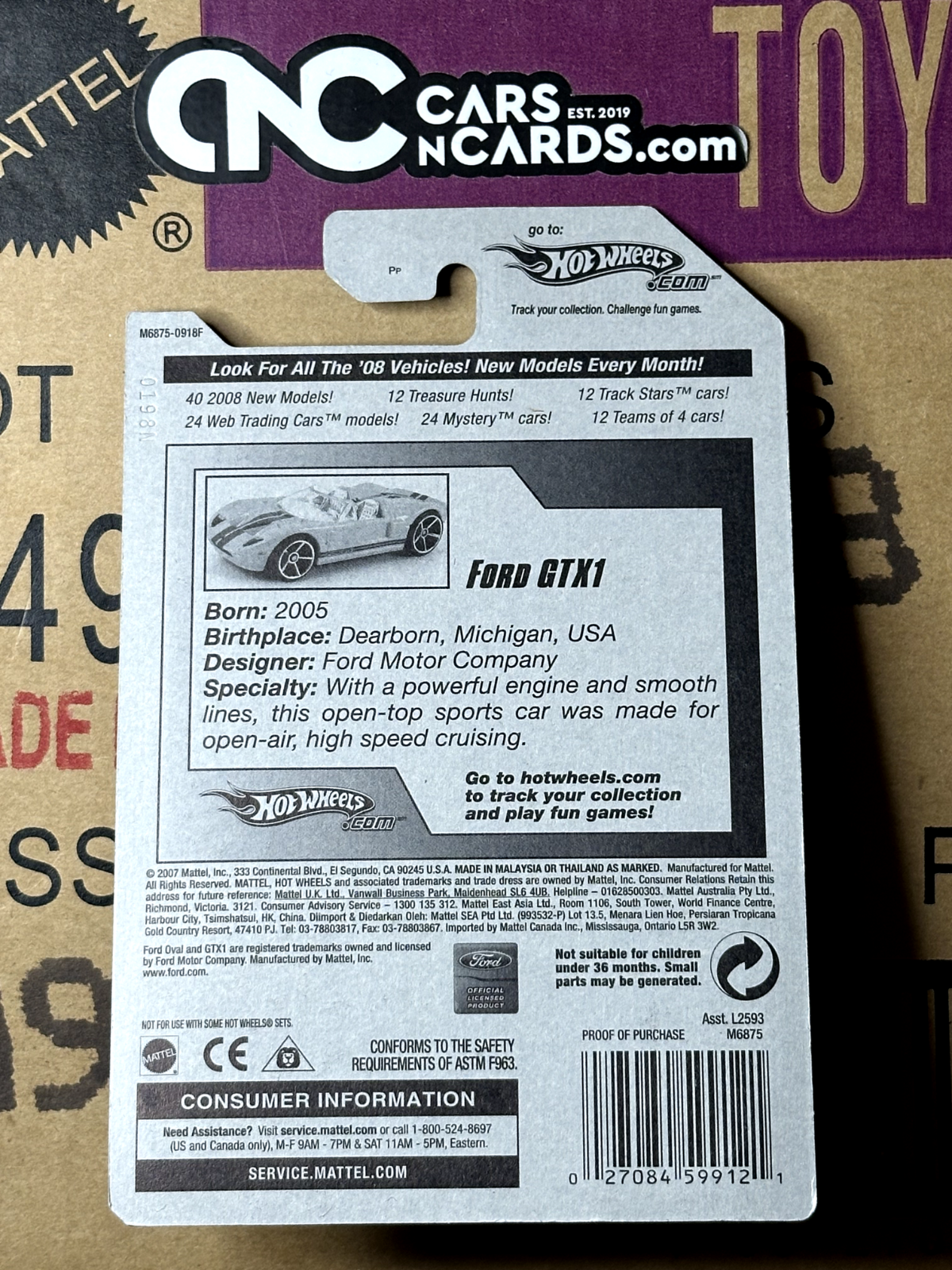 2008 Hot Wheels Team: Ford Racing 01/04 Ford GTX1