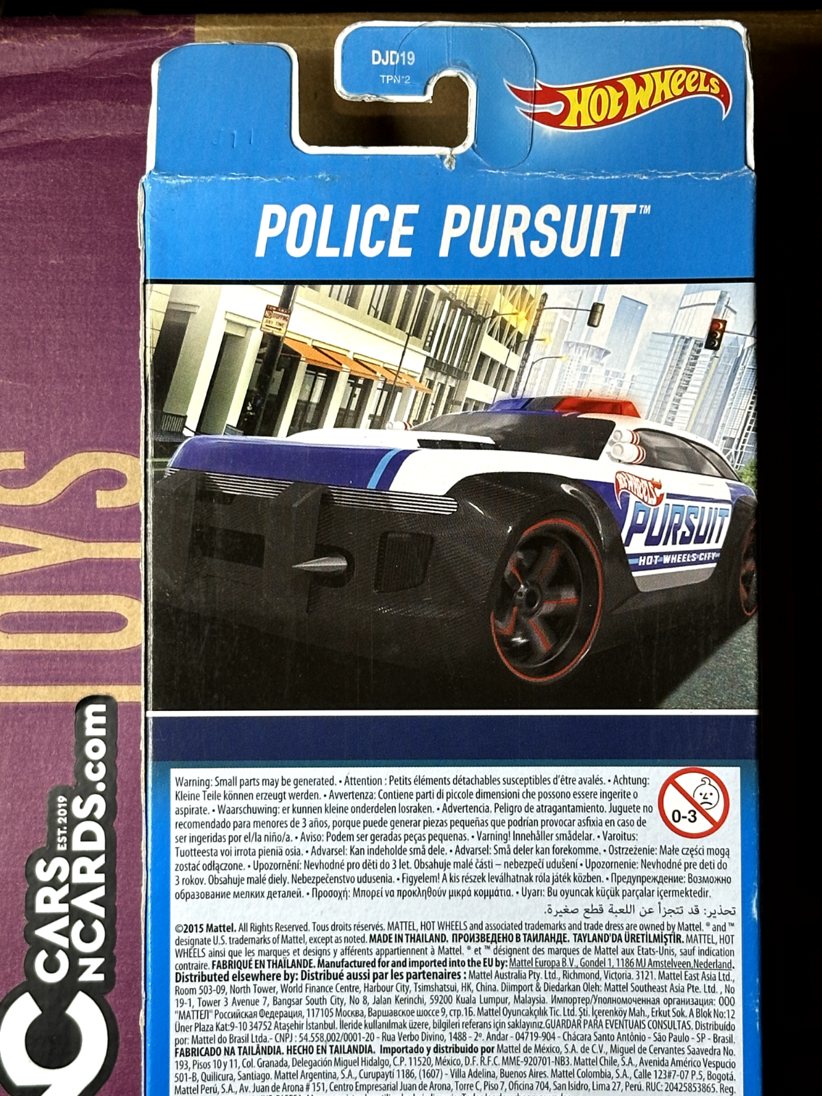 2015 Hot Wheels Police Pursuit 5 Pack (Card Crease)