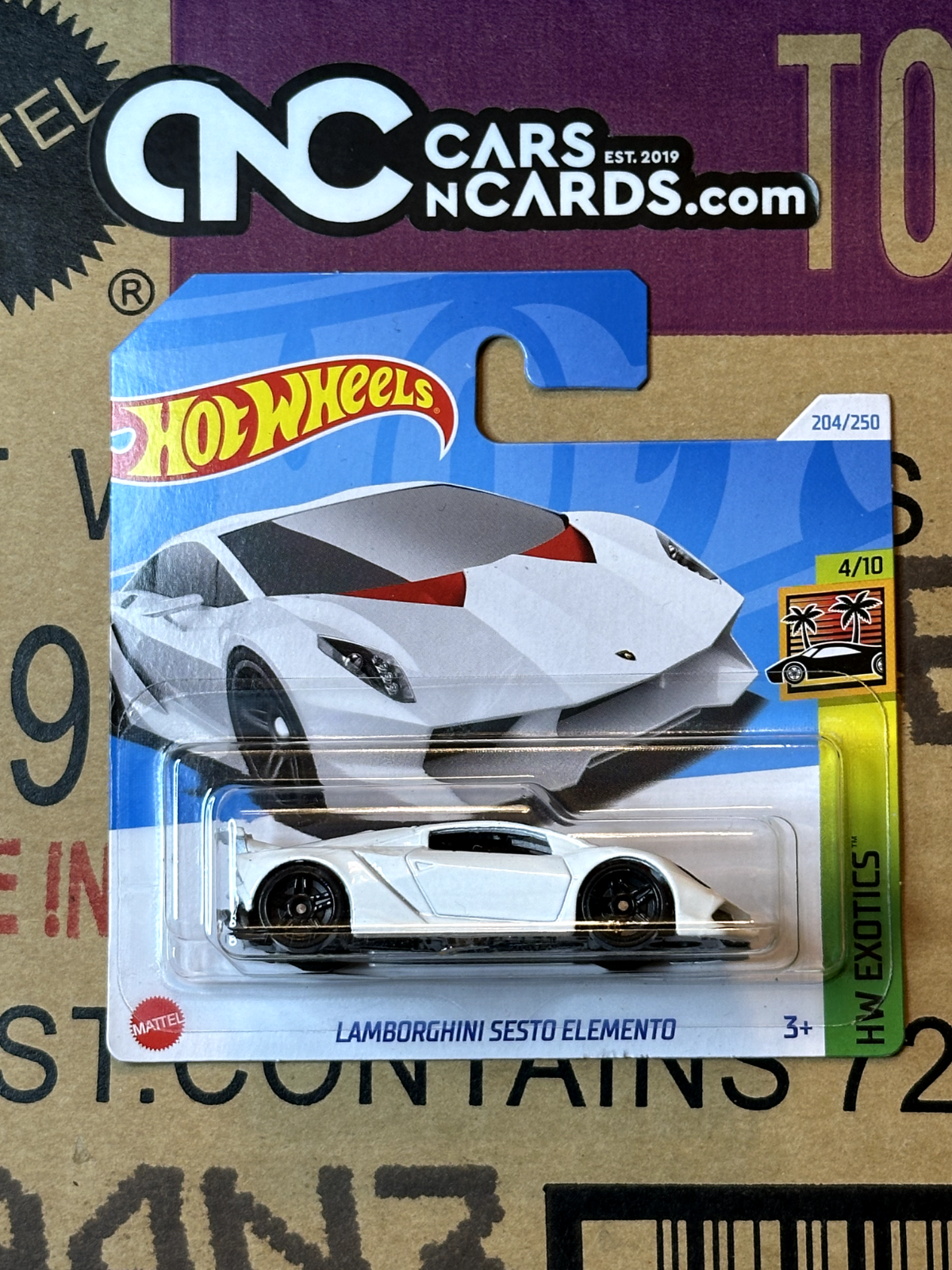 2024 Hot Wheels HW Exotics 4/10 Lamborghini Sesto Elemento Short Card