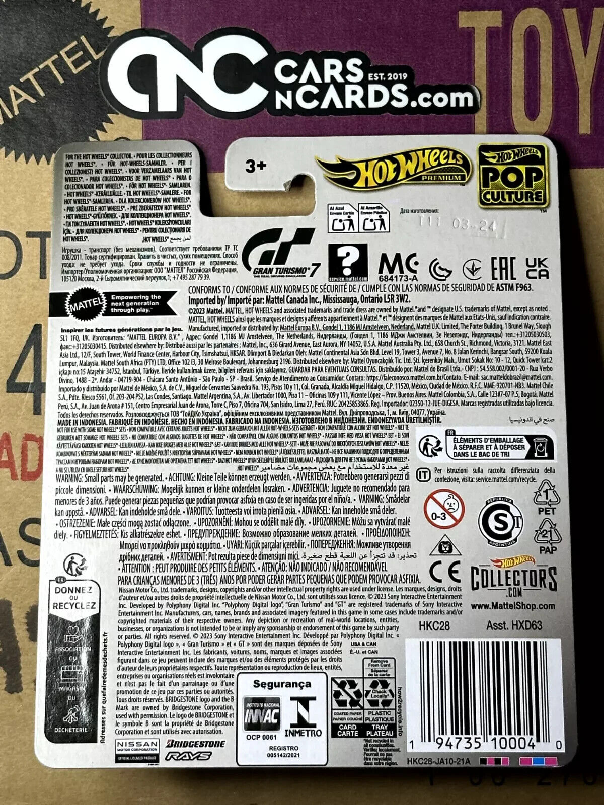 2024 Hot Wheels Premium Pop Culture Gran Turismo Nissan Skyline GT-R (BNR34)