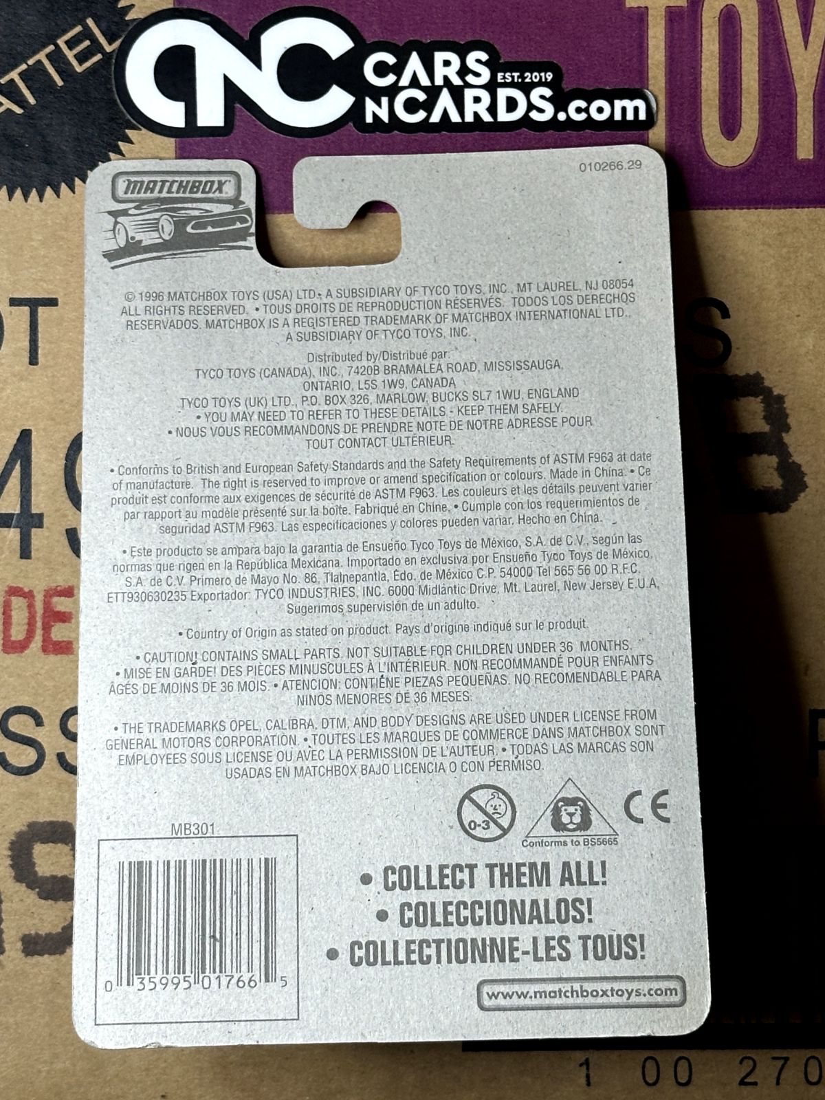 1996 Matchbox Superfast #66 Opel Calibra DTM