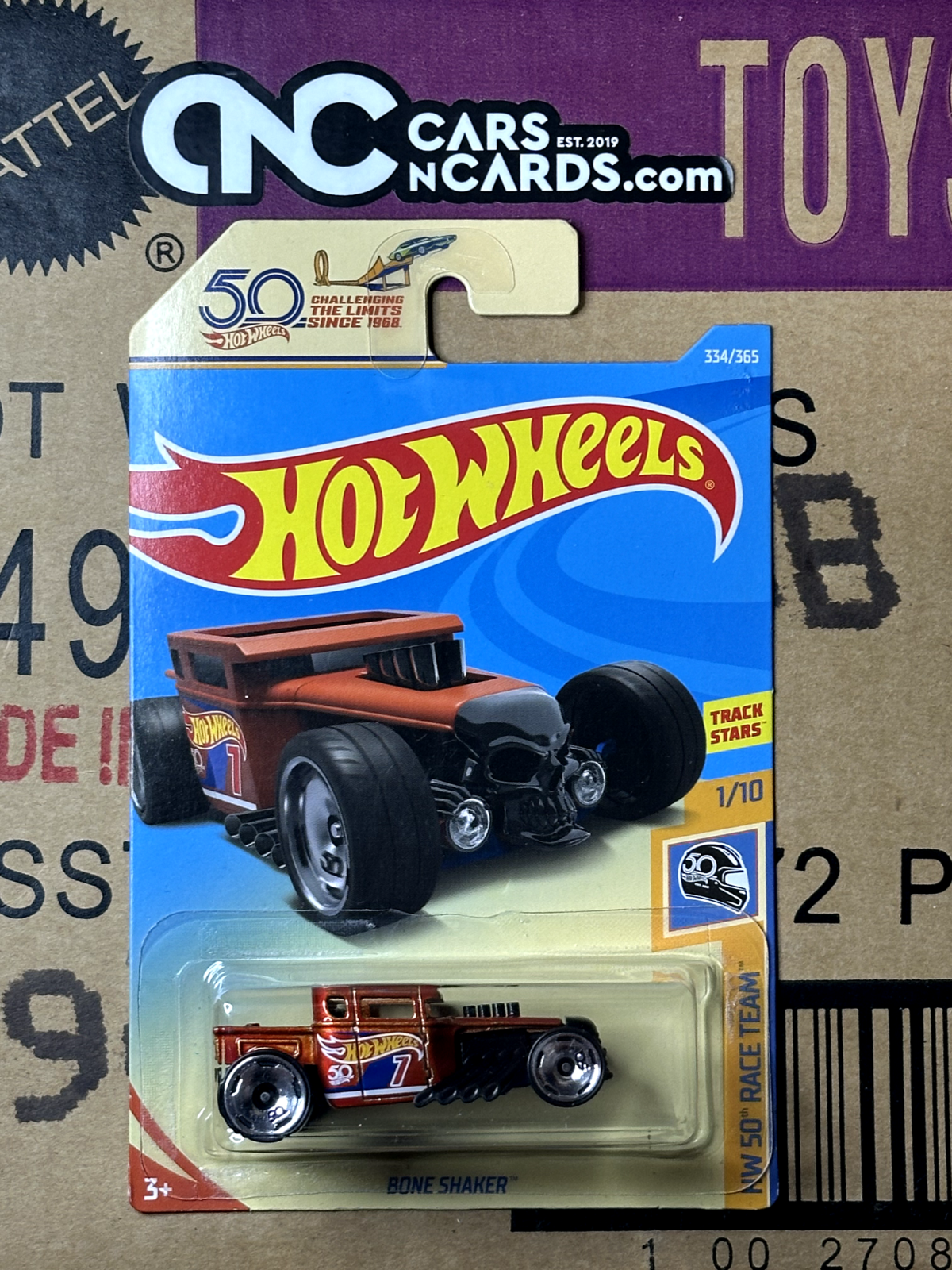 2018 Hot Wheels HW 50 Race Team 1/10 Bone Shaker Orange