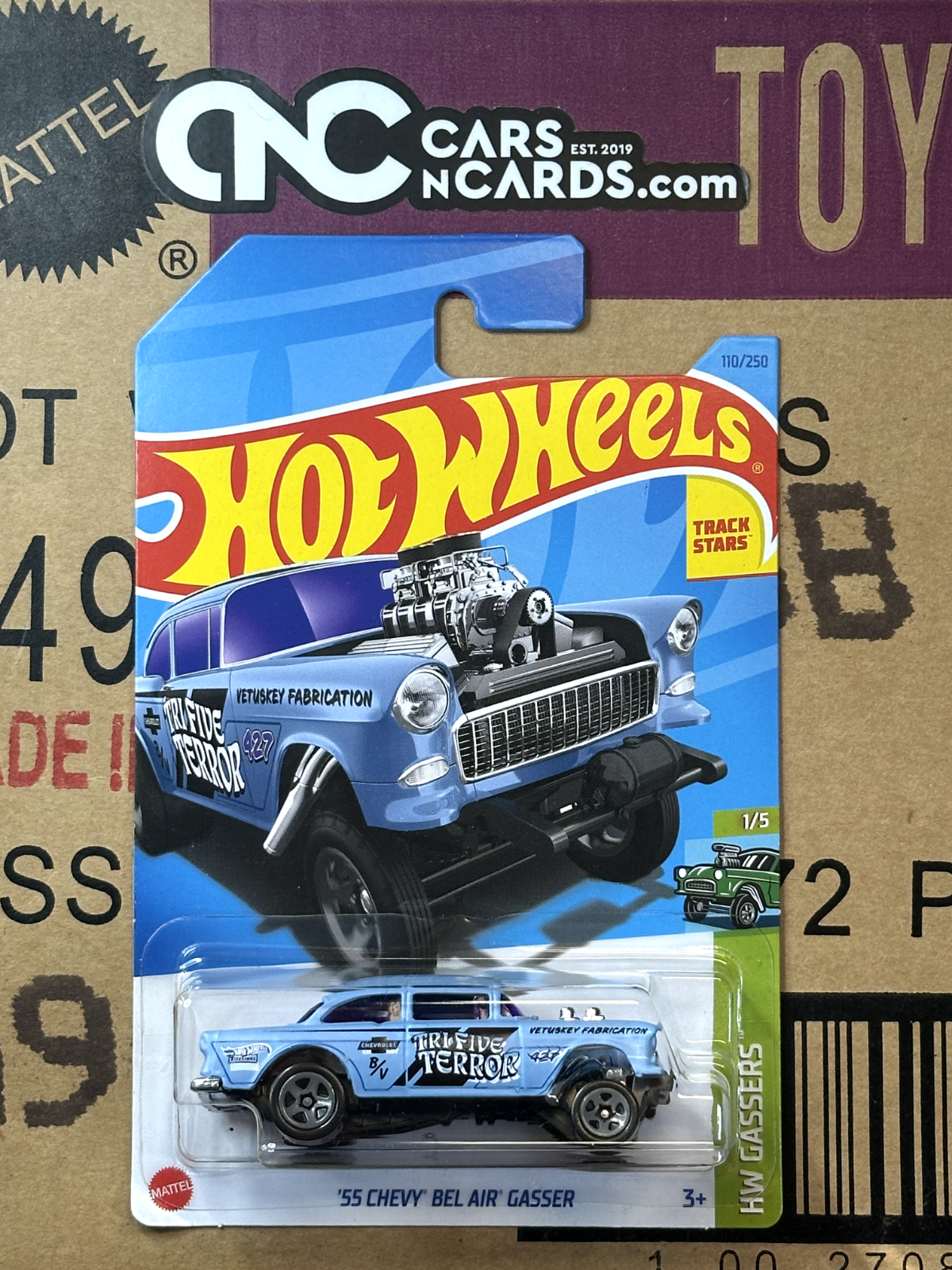 2023 Hot Wheels HW Gassers 1/5 '55 Chevy Bel Air Gasser Blue
