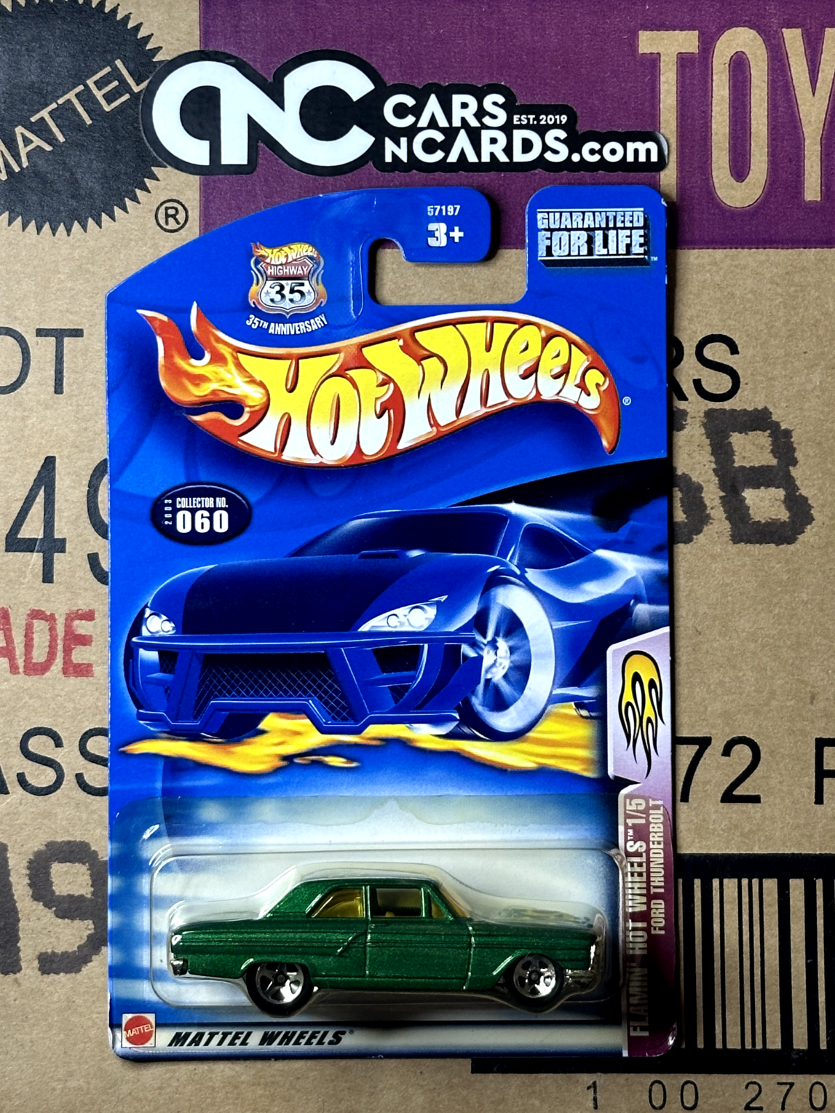 2003 Hot Wheels Flamin' Hot Wheels 1/5 Ford Thunderbolt Collector #060