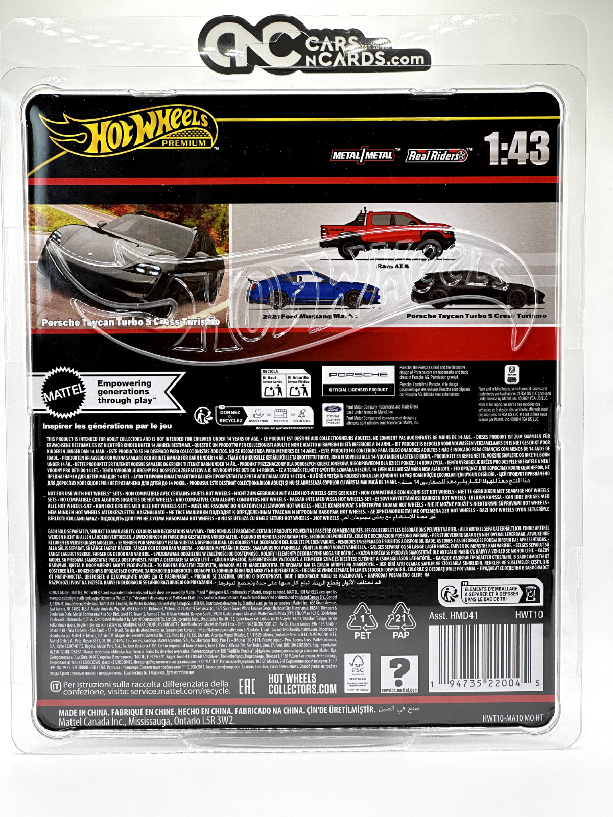 2024 Hot Wheels Premium 1:43 Scale Porsche Taycan Turbo S Cross Turismo