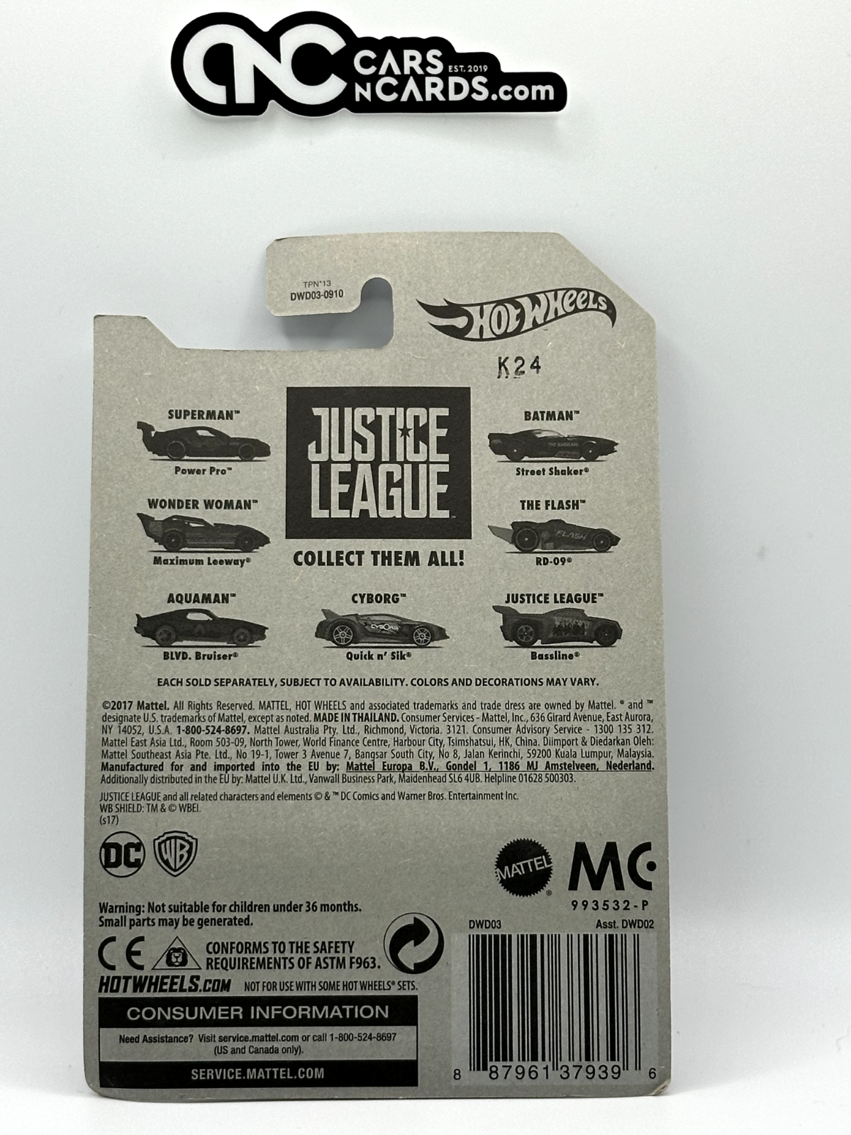 2017 Hot Wheels DC Justice League 2/7 The Batman Street Shaker