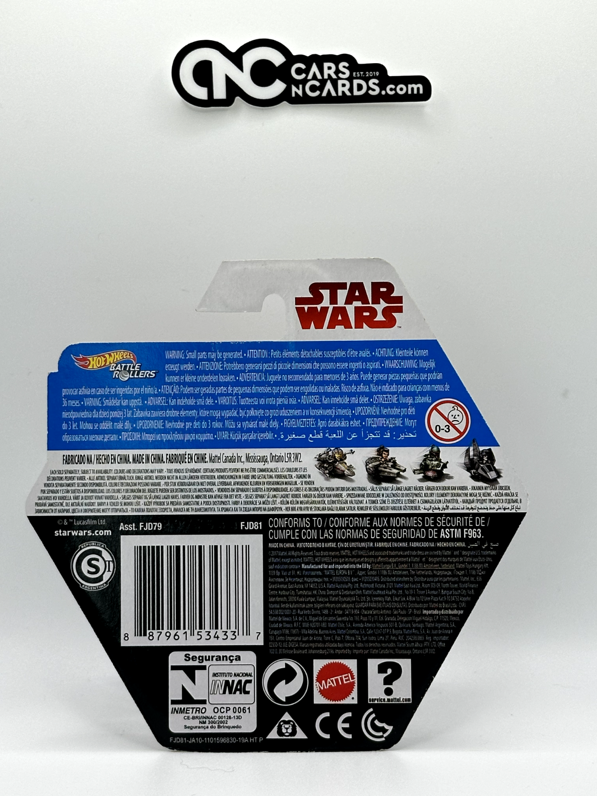 2017 Hot Wheels Disney Battle Rollers Darth Vader