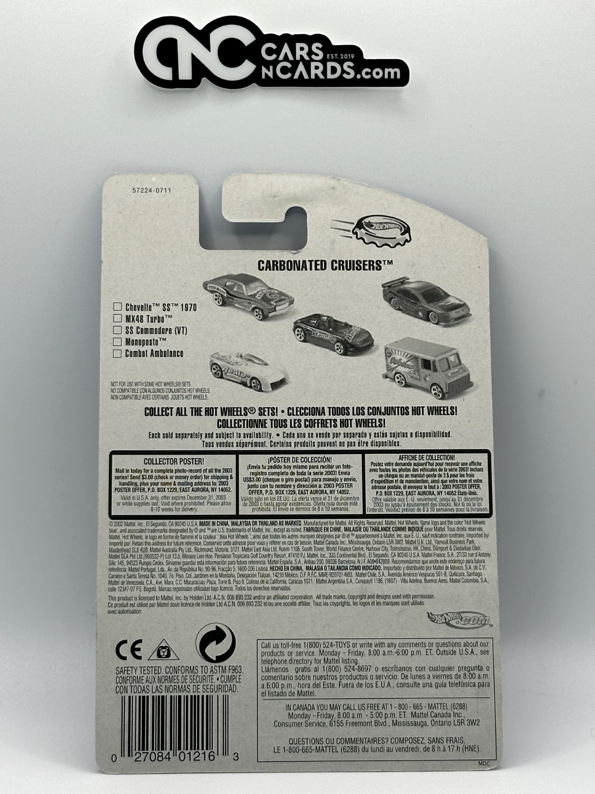 2003 Hot Wheels Carbonated Cruisers 3/5 Holden SS Commodore (VT) (Card Chipped)