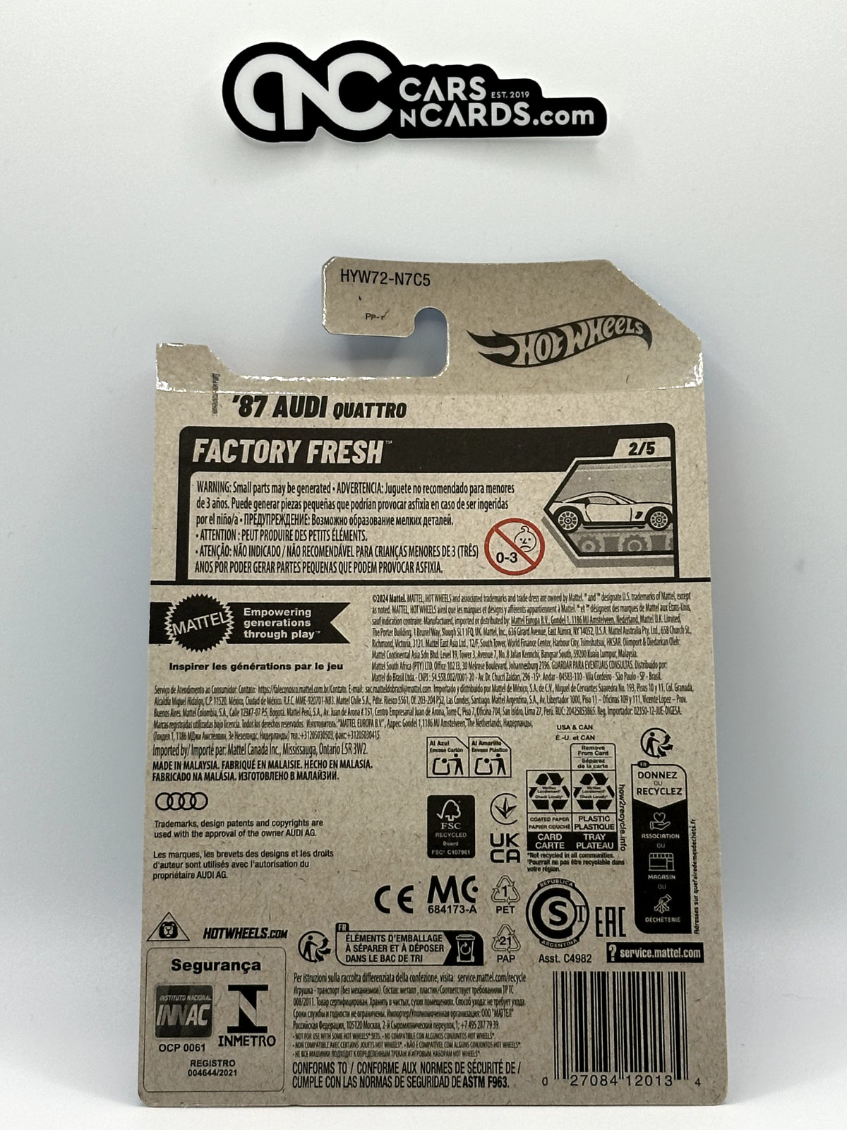 2025 Hot Wheels Factory Fresh 2/5 '87 Audi Quattro