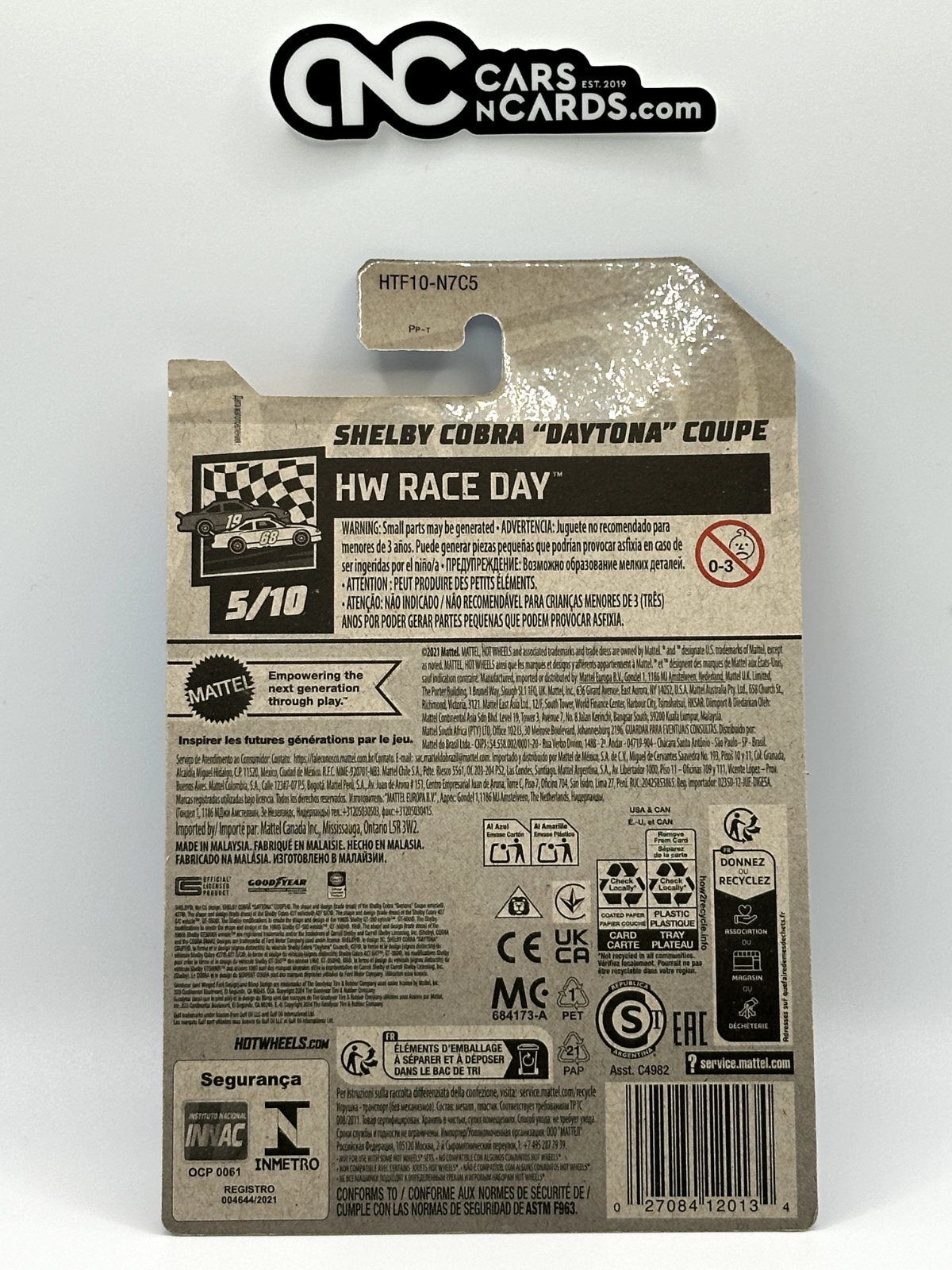 2024 Hot Wheels HW Race Day 5/10 Shelby Cobra "Daytona" Coupe Gulf Dark Blue