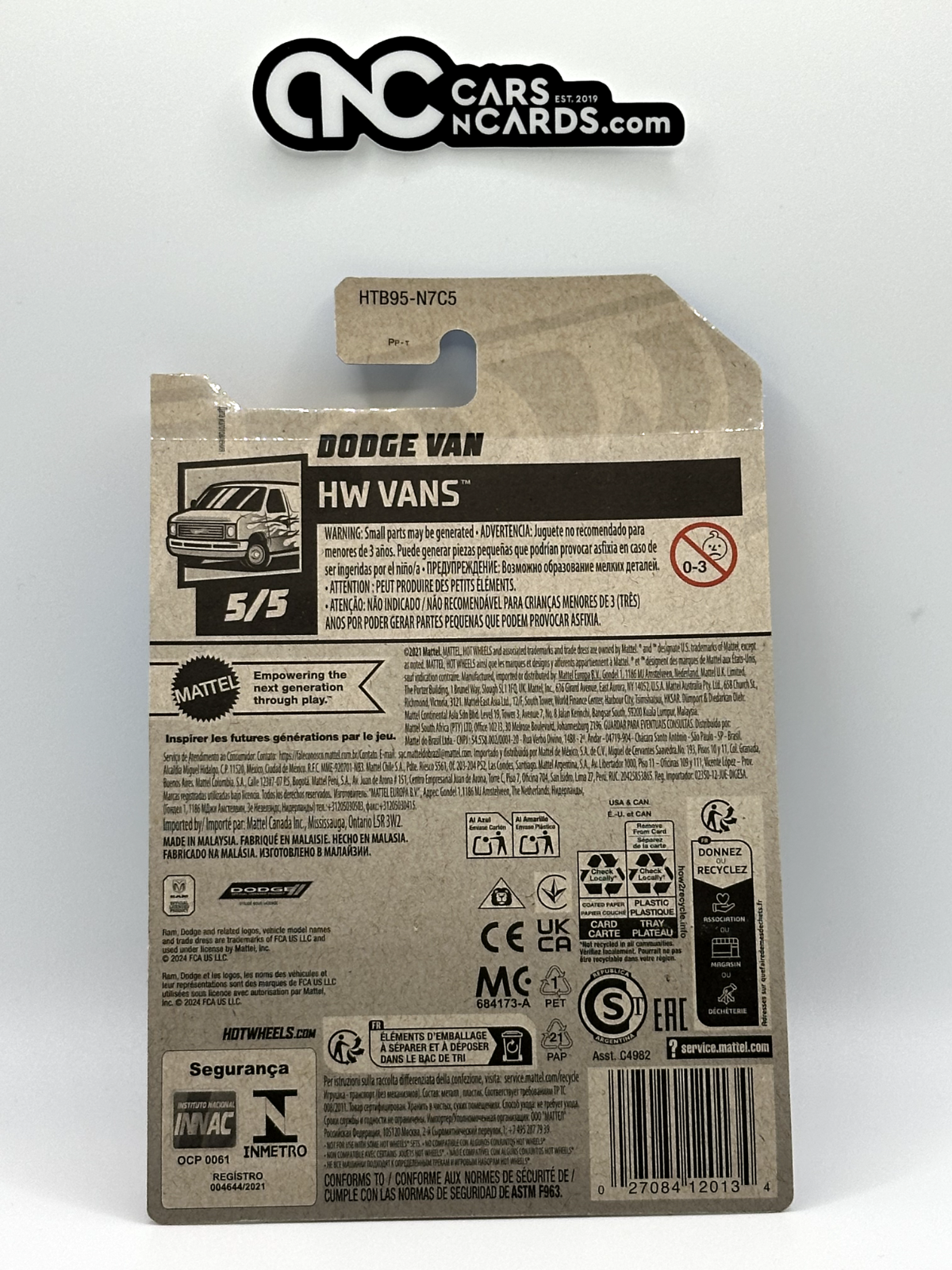 2024 Hot Wheels HW Vans 5/5 Dodge Van HW Racing