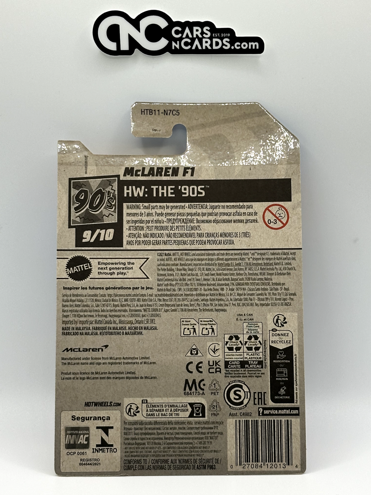 2024 Hot Wheels HW: The '90s 9/10 McLaren F1 Red