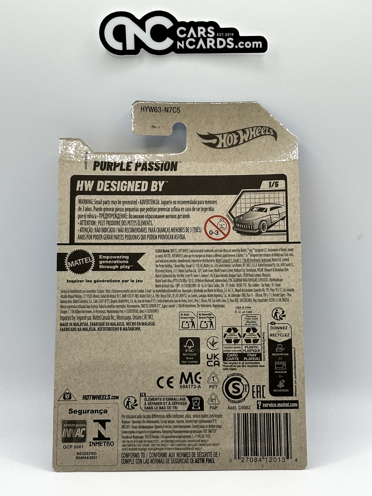 2025 Hot Wheels HW Designed By 1/5 Purple Passion