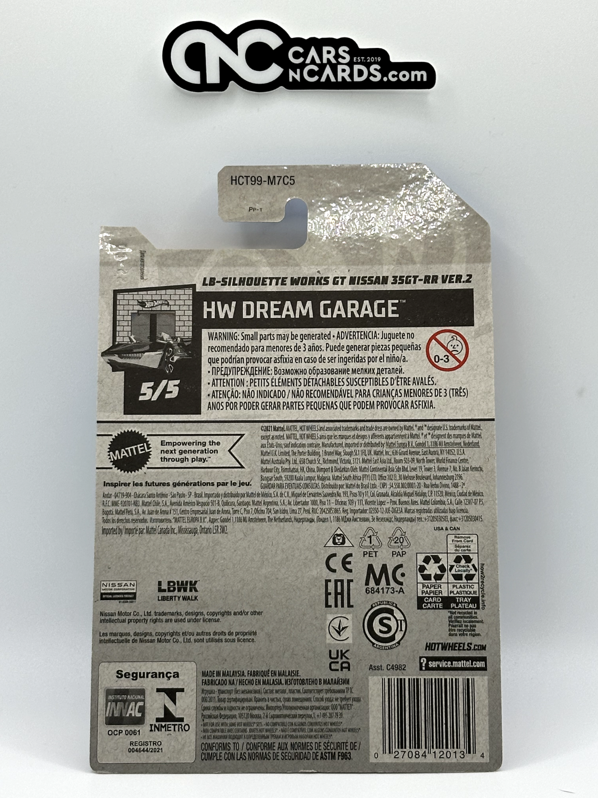 2022 Hot Wheels HW Dream Garage 5/5 LB-Silhouette Works GT Nissan 35GT-RR Blue