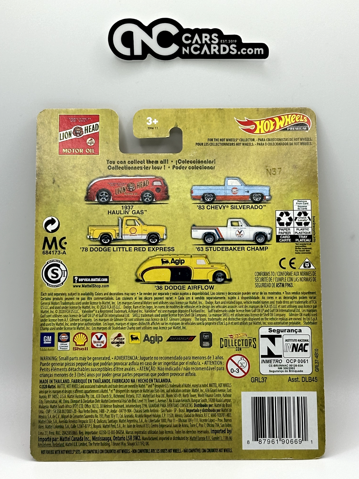 2020 Hot Wheels Premium Pop Culture Vintage Oil Lionhead 1937 Haulin' Gas