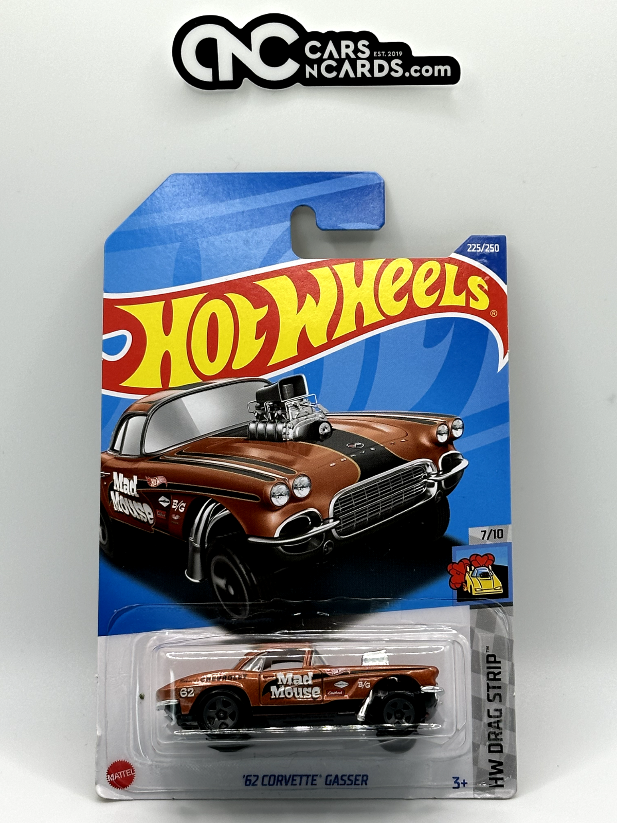 2022 Hot Wheels HW Drag Strip 7/10 '62 Corvette Gasser Mad House (Card Damage)