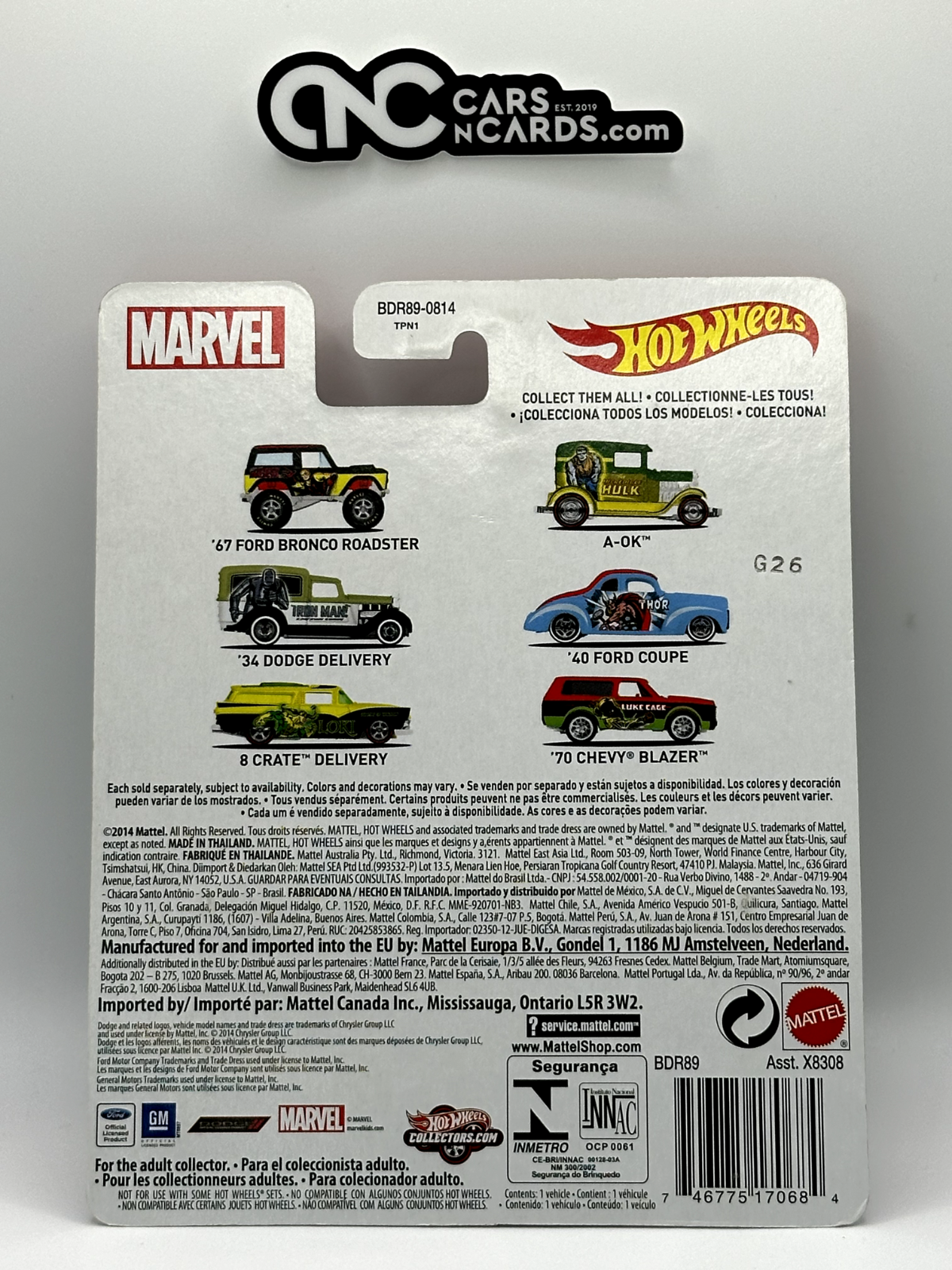 2014 Hot Wheels Premium Pop Culture Marvel Daredevil '67 Ford Bronco Roadster