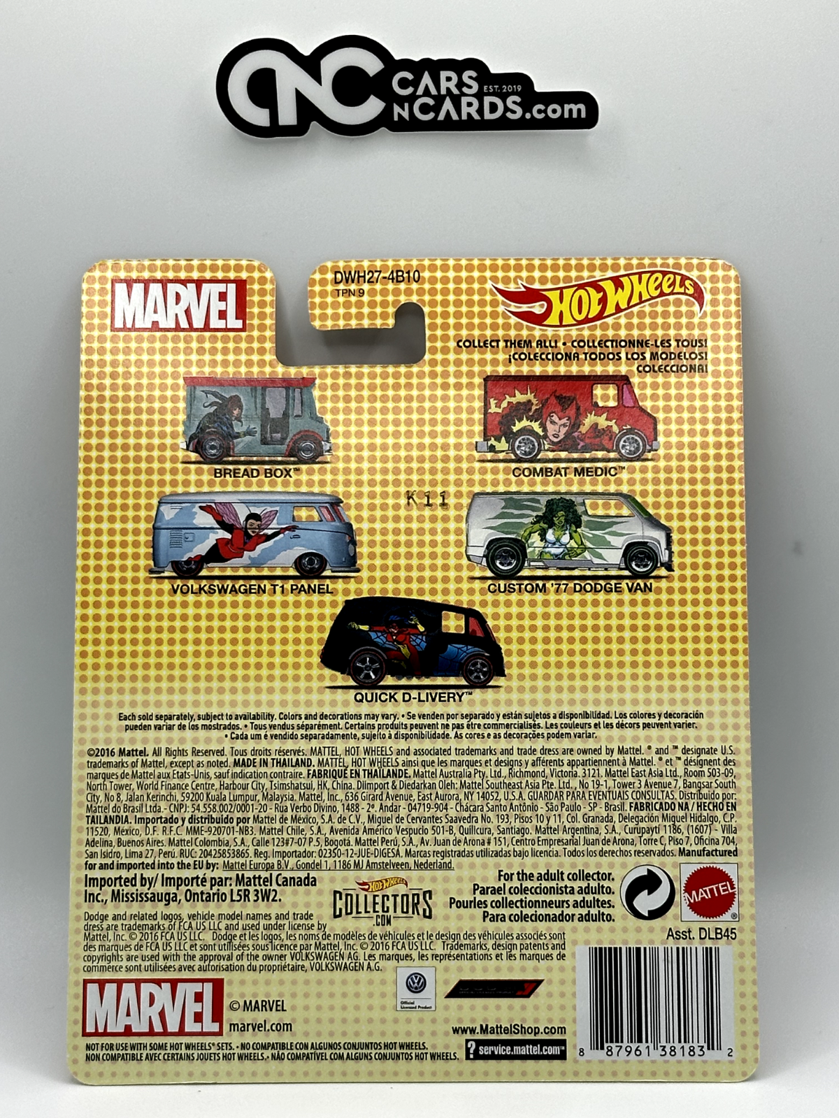 2017 Hot Wheels Premium Pop Culture Women of Marvel Black Widow Bread Box