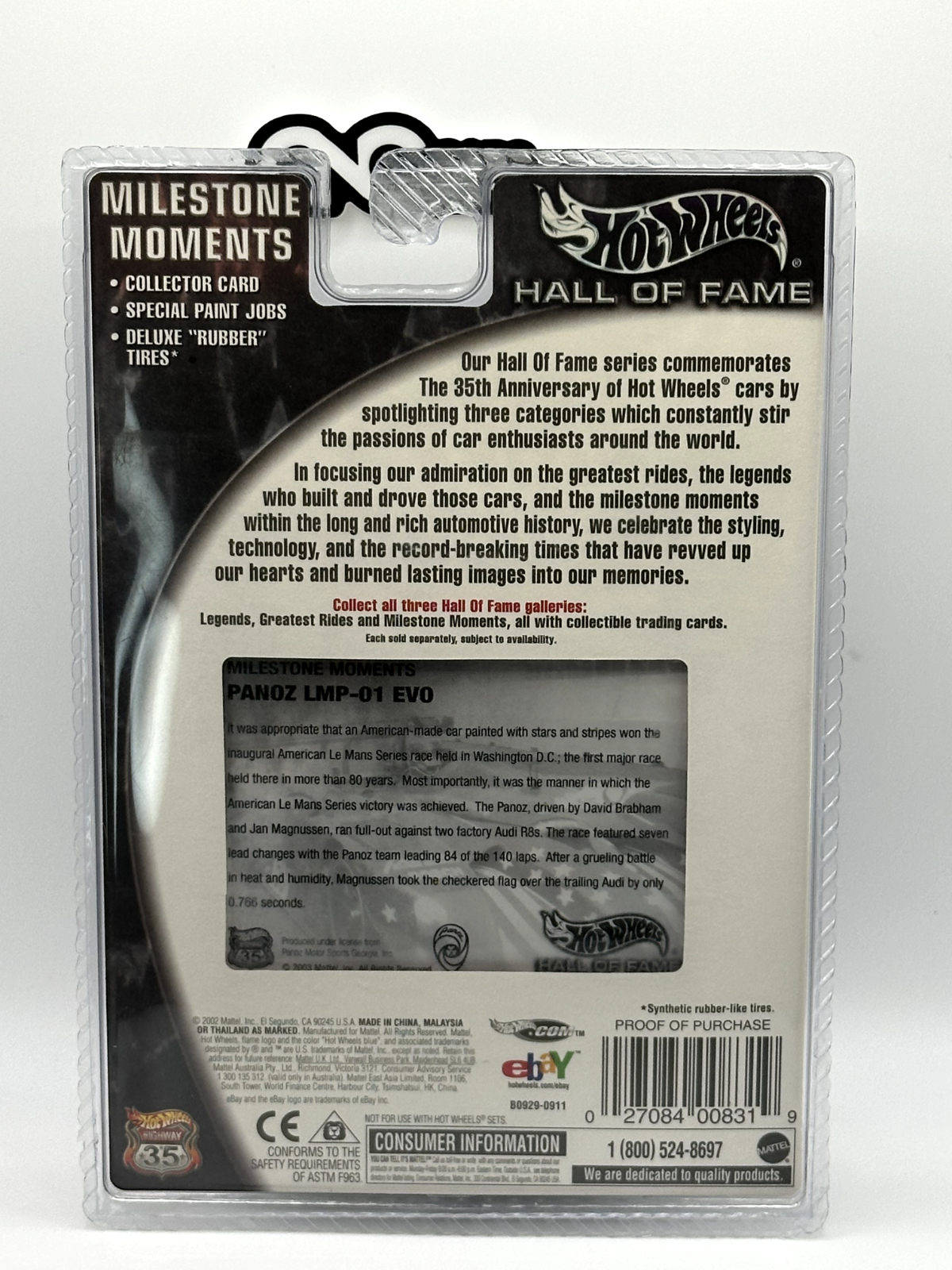 2003 Hot Wheels Milestone Moments Hall of Fame Panoz LMP-01 EVO