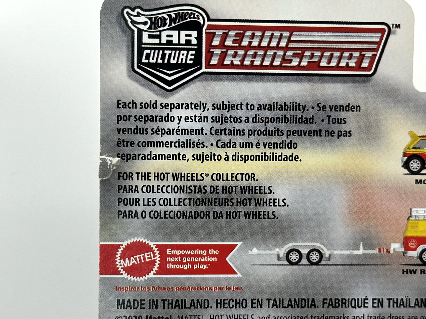 2022 Hot Wheels Premium Team Transport MG METRO 6R4 HW Rally Hauler Card Damage