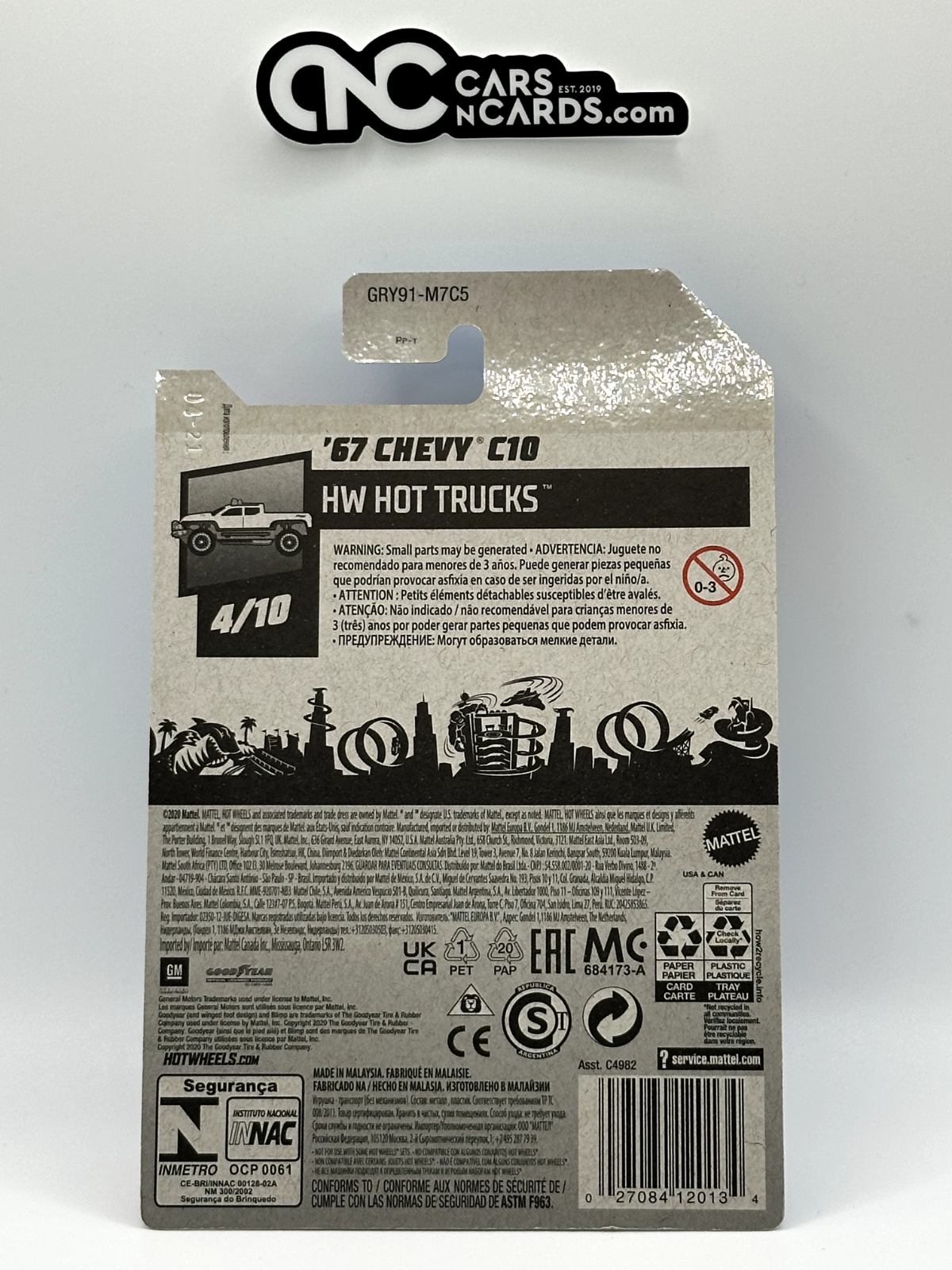 2021 Hot Wheels HW Hot Trucks 4/10 '67 Chevy C10 Blue